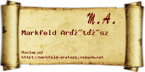 Markfeld Arétász névjegykártya
